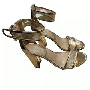 Charolette Russe size 7 rose gold heels with Box 5inch heels shoes women’s pink